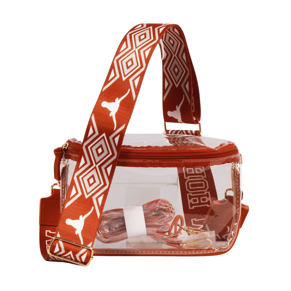Women's Texas Longhorns Hailey Clear Purse with Logo Strap