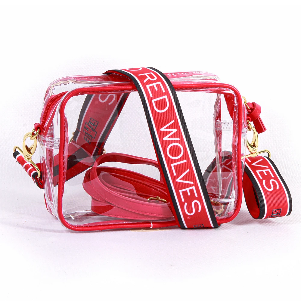 Women's Arkansas State Red Wolves Hailey Clear Purse with Logo Strap