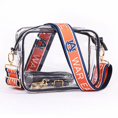 Women's Auburn Tigers Hailey Clear Purse with Logo Strap