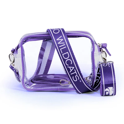 Women's Kansas State Wildcats Hailey Clear Purse with Logo Strap