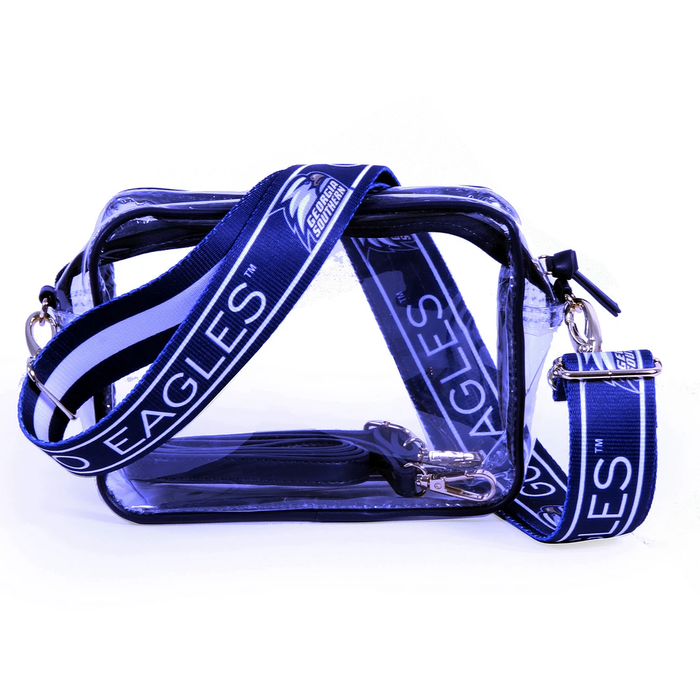 Women's Georgia Southern Eagles Hailey Clear Purse with Logo Strap