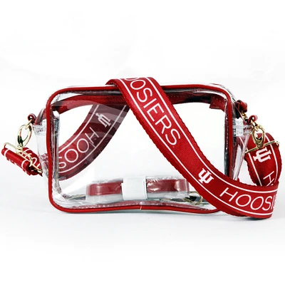 Women's Indiana Hoosiers Hailey Clear Purse with Logo Strap