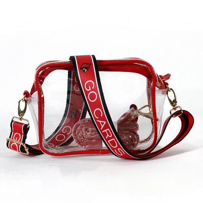 Women's Louisville Cardinals Hailey Clear Purse with Logo Strap