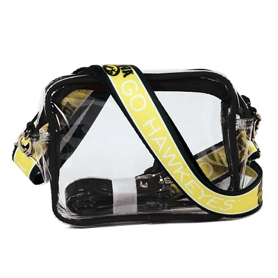 Women's Iowa Hawkeyes Hailey Clear Purse with Logo Strap