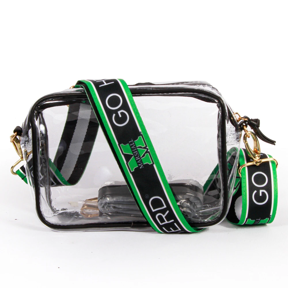 Women's Marshall Thundering Herd Hailey Clear Purse with Logo Strap