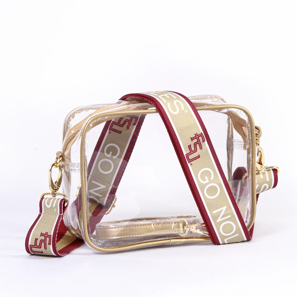 Women's Florida State Seminoles Hailey Clear Purse with Logo Strap