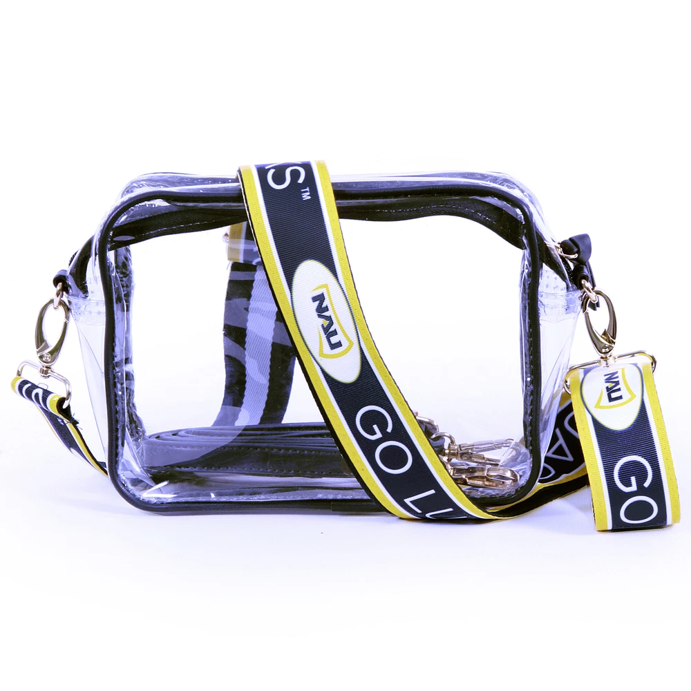 Women's Northern Arizona Lumberjacks Hailey Clear Purse with Logo Strap