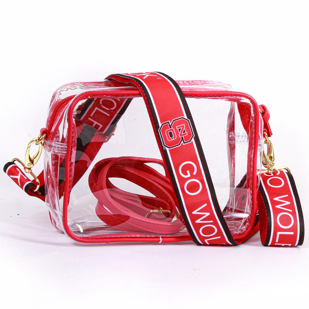 Women's NC State Wolfpack Hailey Clear Purse with Logo Strap