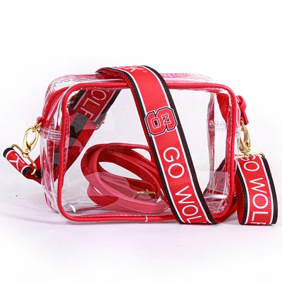 Women's NC State Wolfpack Hailey Clear Purse with Logo Strap