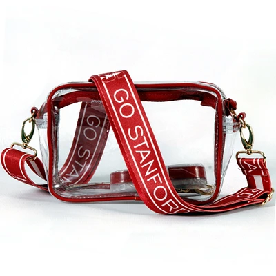 Women's Stanford Cardinal Hailey Clear Purse with Logo Strap