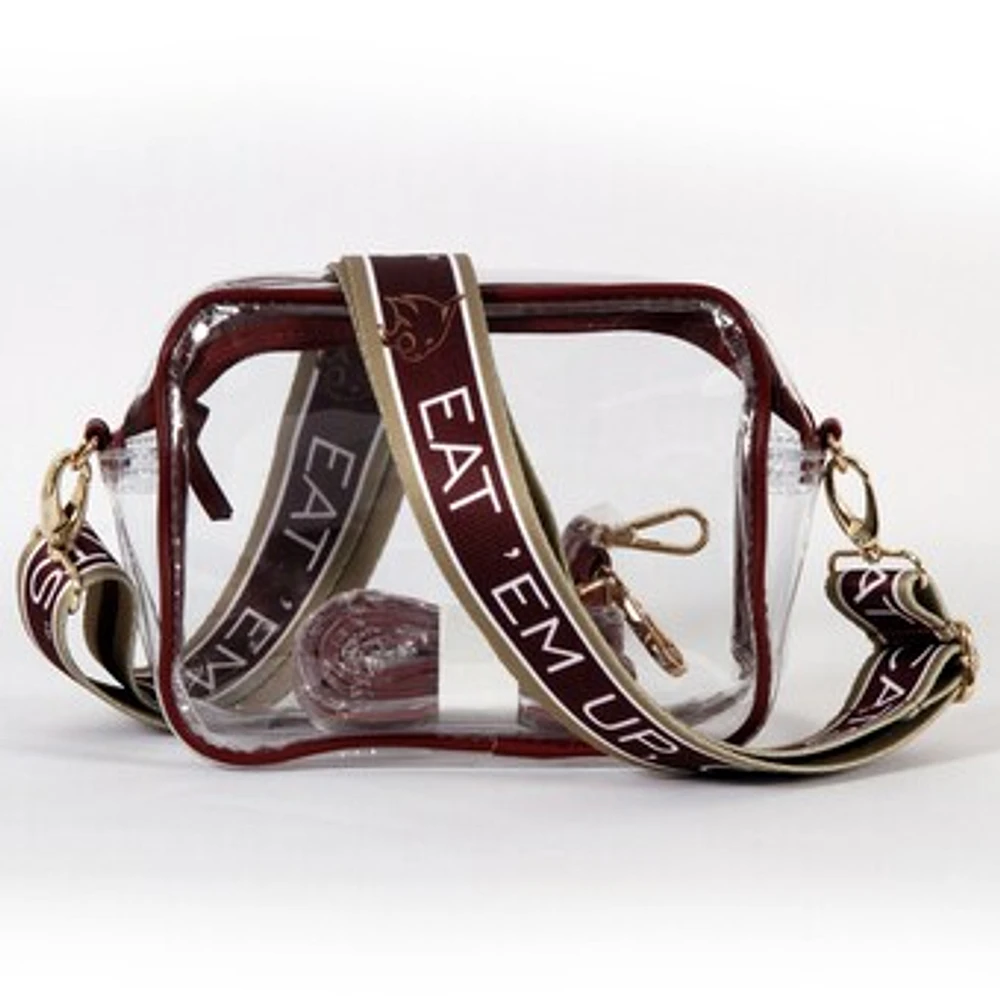 Women's Texas State Bobcats Hailey Clear Purse with Logo Strap