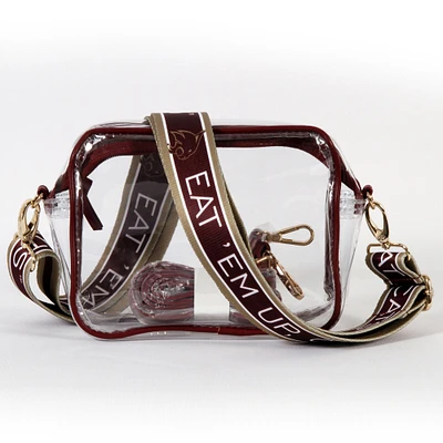 Women's Texas State Bobcats Hailey Clear Purse with Logo Strap