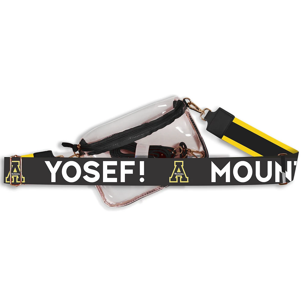 Women's Appalachian State Mountaineers Hailey Clear Purse with Logo Strap