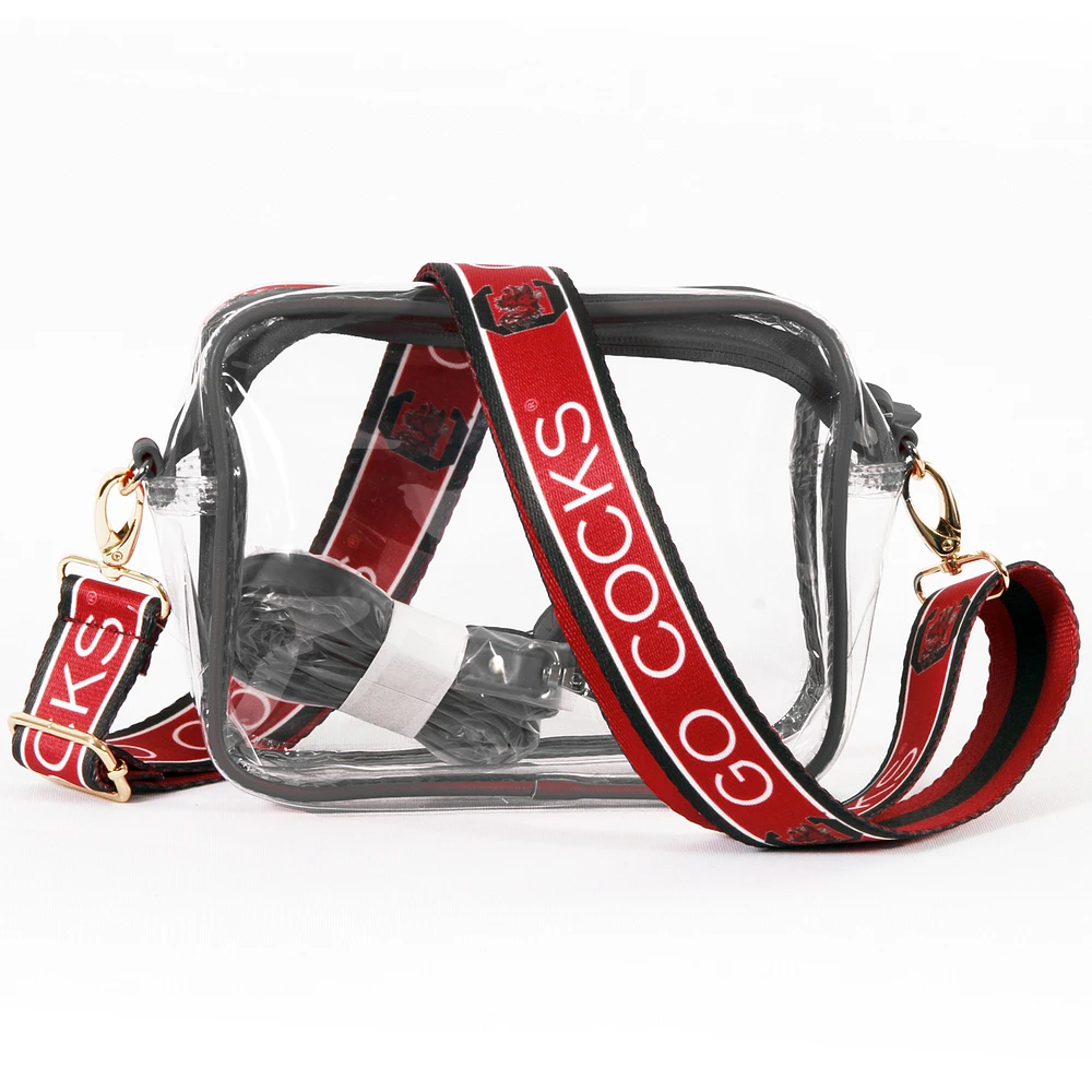 Women's South Carolina Gamecocks Hailey Clear Purse with Logo Strap