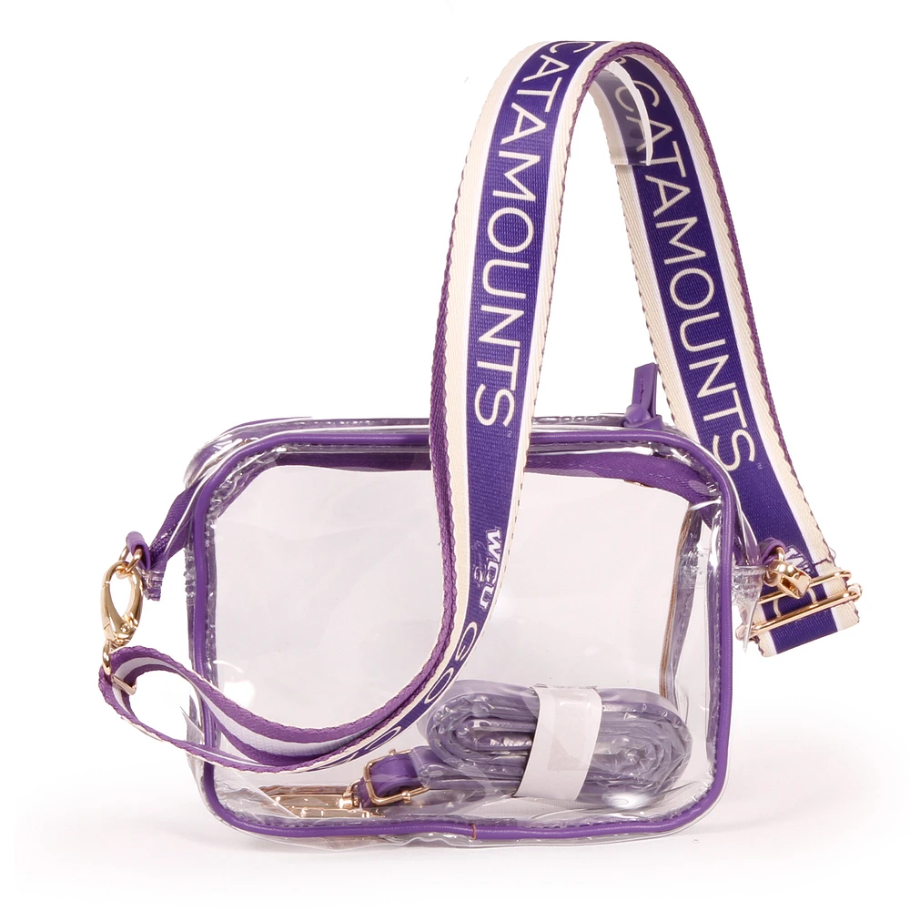 Women's Western Carolina Catamounts Hailey Clear Purse with Logo Strap