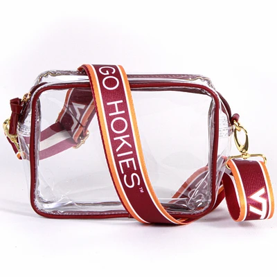 Women's Virginia Tech Hokies Hailey Clear Purse with Logo Strap