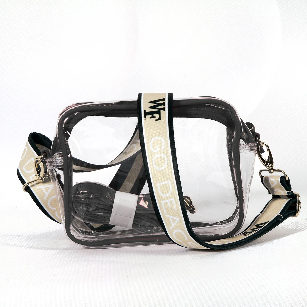 Women's Wake Forest Demon Deacons Hailey Clear Purse with Logo Strap