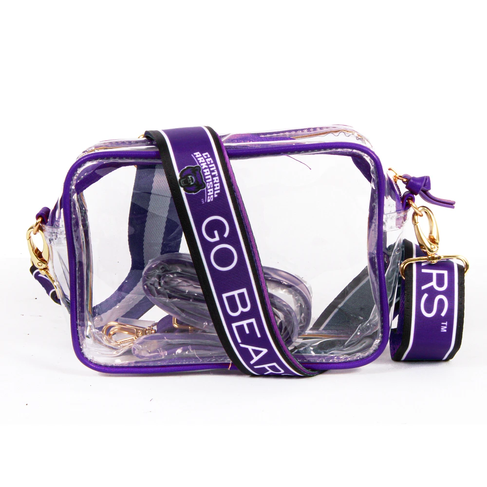 Women's Central Arkansas Bears Hailey Clear Purse with Logo Strap
