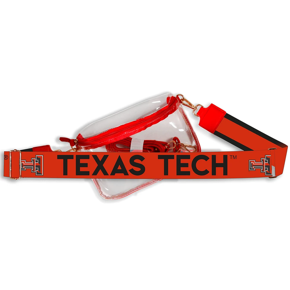 Women's Texas Tech Red Raiders Hailey Clear Purse with Logo Strap
