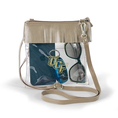 Women's Gold UCF Knights Judyann Clear Crossbody with Fringe