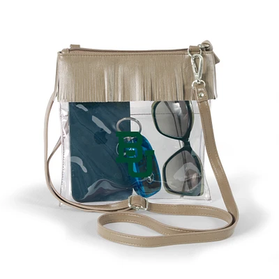 Women's Gold Baylor Bears Judyann Clear Crossbody with Fringe