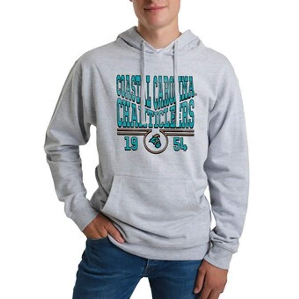Unisex Uscape Apparel Heather Gray Coastal Carolina Chanticleers Standard Pullover Hoodie