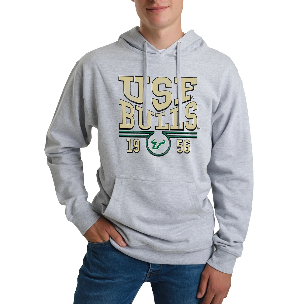 Unisex Uscape Apparel Heather Gray South Florida Bulls Standard Pullover Hoodie