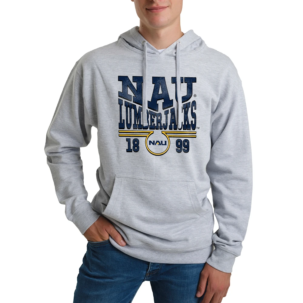 Unisex Uscape Apparel Heather Gray Northern Arizona Lumberjacks Standard Pullover Hoodie