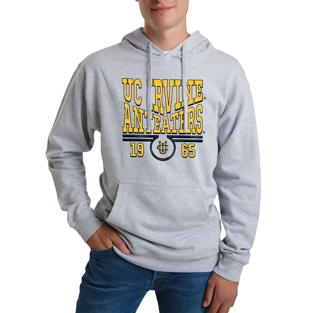 Unisex Uscape Apparel Heather Gray UC Irvine Anteaters Standard Pullover Hoodie
