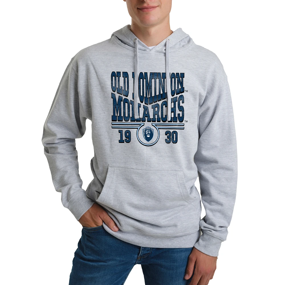 Unisex Uscape Apparel Heather Gray Old Dominion Monarchs Standard Pullover Hoodie