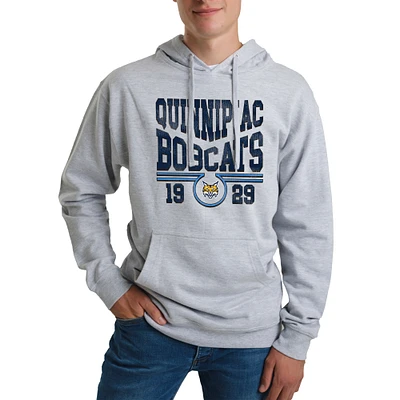 Unisex Uscape Apparel Heather Gray Quinnipiac Bobcats Standard Pullover Hoodie