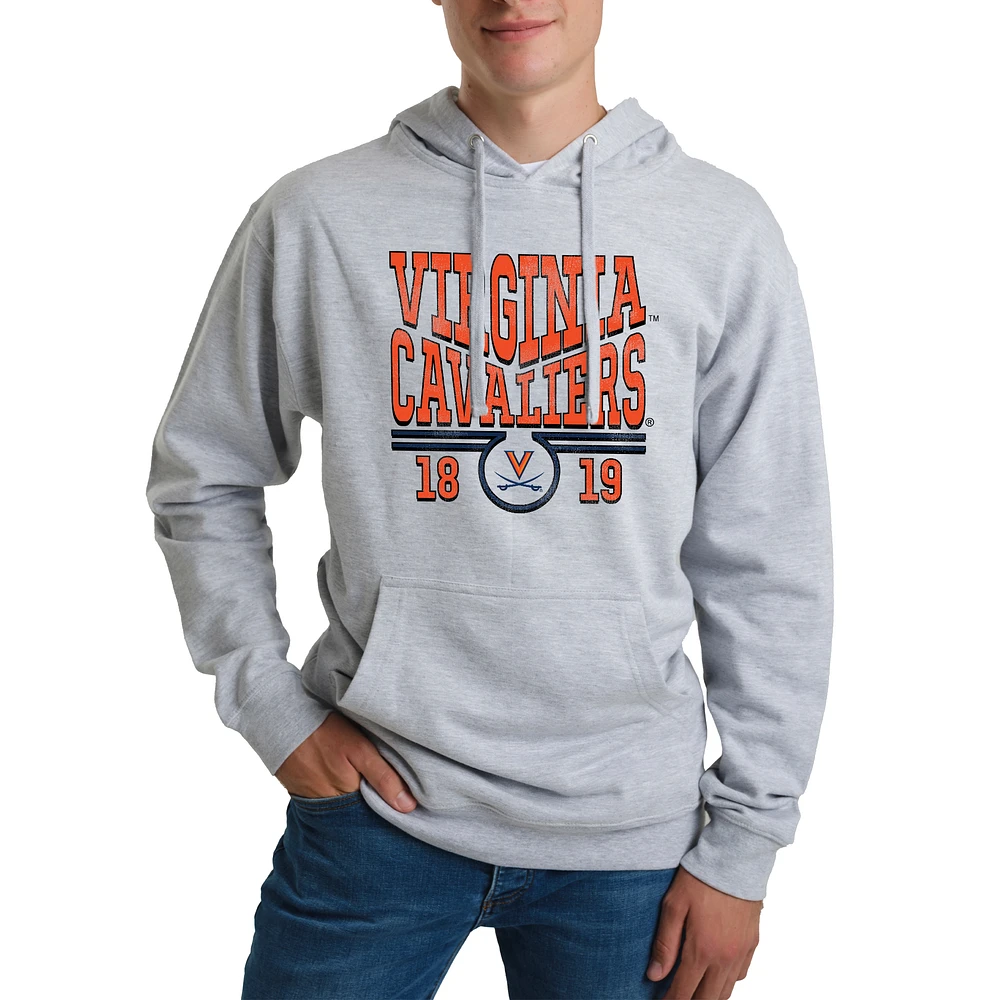 Unisex Uscape Apparel Heather Gray Virginia Cavaliers Standard Pullover Hoodie