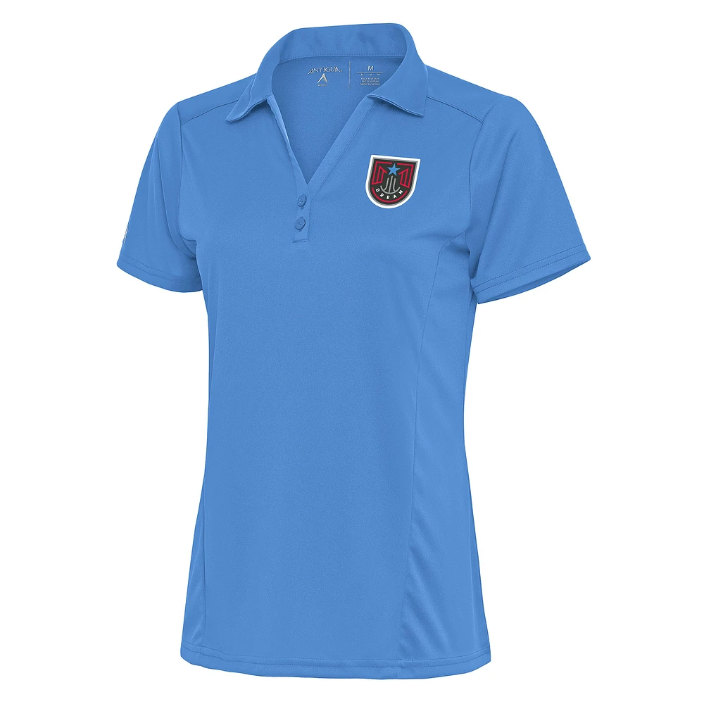 Women's Antigua Light Blue Atlanta Dream Tribute Polo