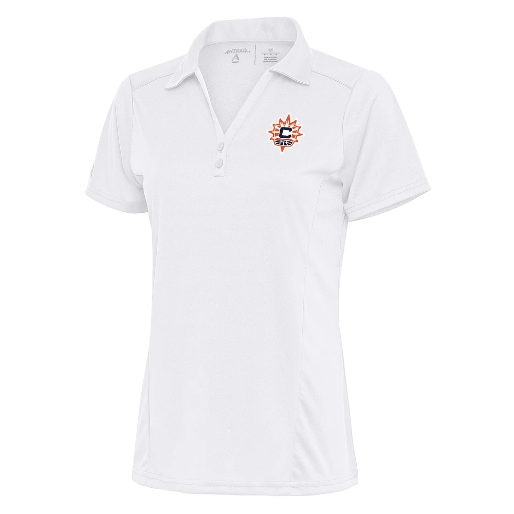 Women's Antigua White Connecticut Sun Tribute Polo