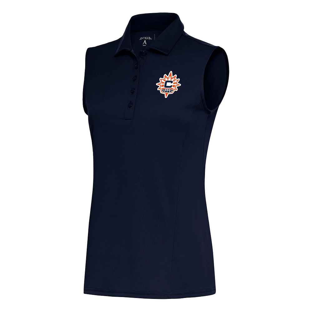 Women's Antigua Navy Connecticut Sun Tribute Sleeveless Polo