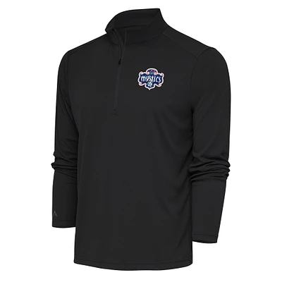 Men's Antigua Charcoal Washington Mystics Tribute Quarter-Zip Jacket
