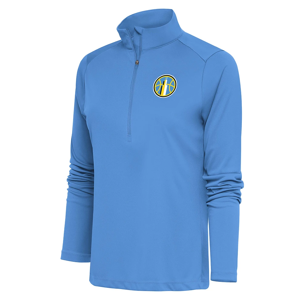 Women's Antigua Sky Blue Chicago Sky Tribute Half-Zip Jacket