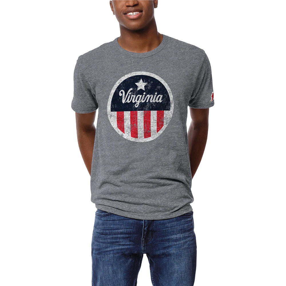Men's League Collegiate Wear Heather Gray Virginia Cavaliers Red