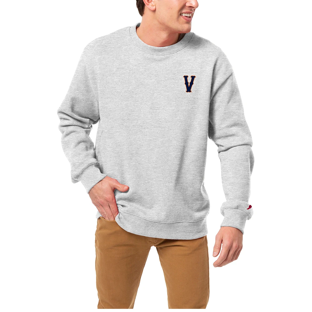 Men's League Collegiate Wear Heather Gray Virginia Cavaliers Classic Oxford Essentials Pullover Sweatshirt