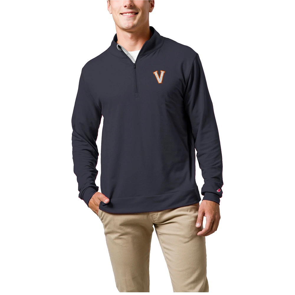 Men's League Collegiate Wear Navy Virginia Cavaliers All Day Quarter-Zip Top