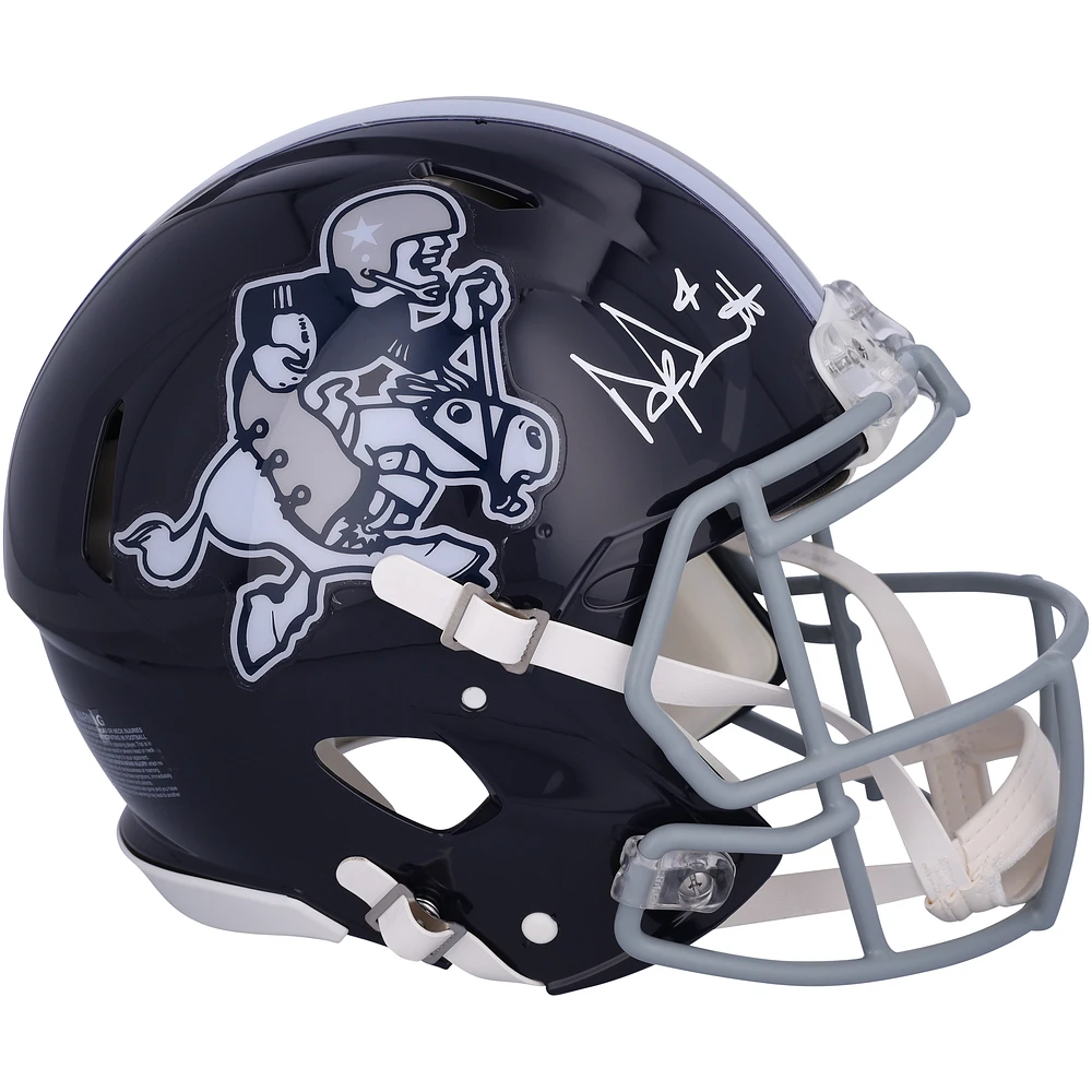 Dak Prescott Dallas Cowboys Autographed Cowboy Joe Riddell Speed Authentic Helmet