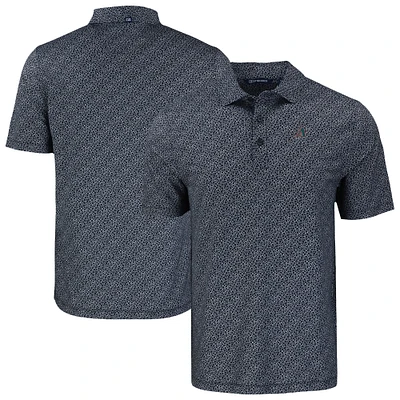 Men's Cutter & Buck Black Arizona Diamondbacks Pike Eco Pebble Print Stretch Recycled Polo