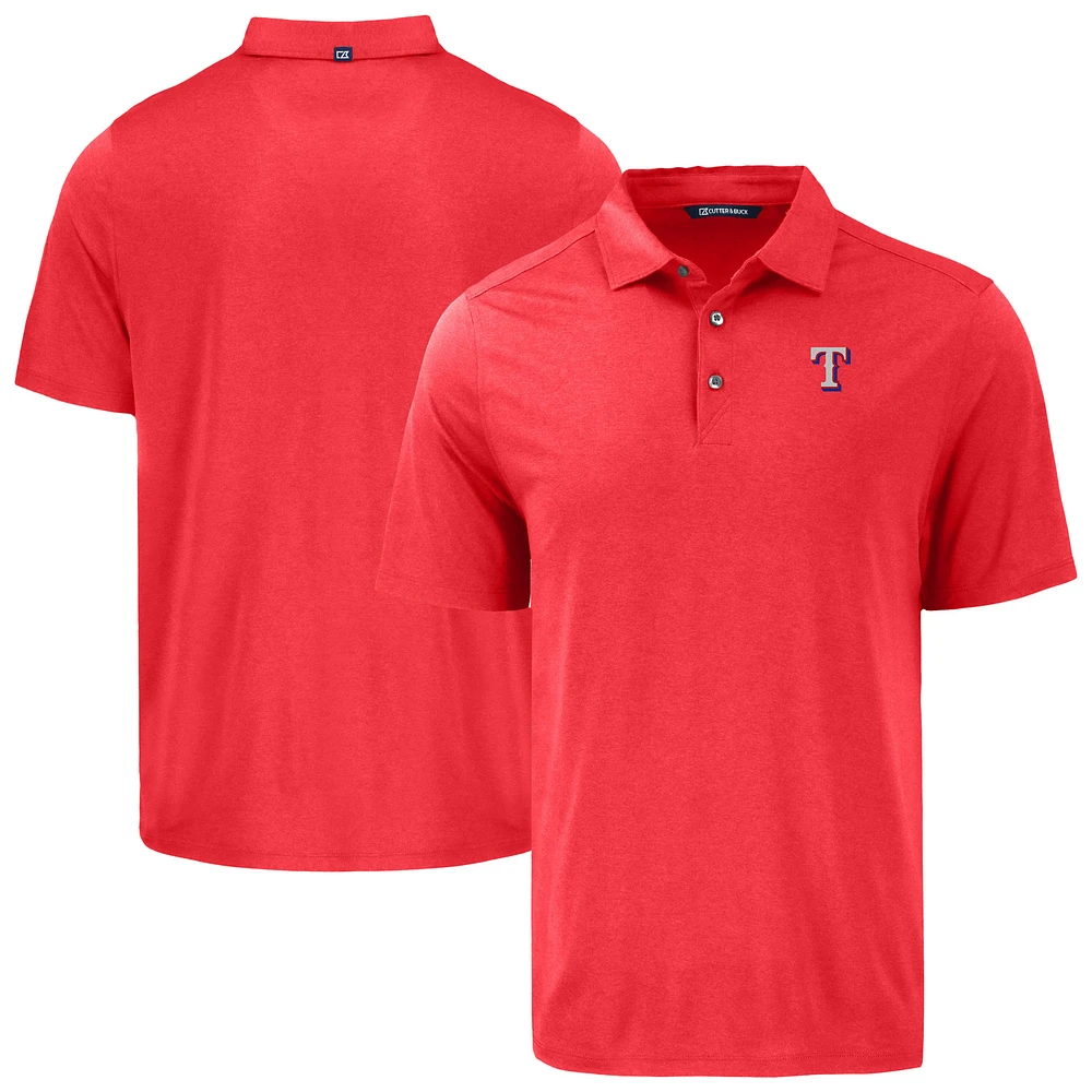 Men's Cutter & Buck Texas Rangers Coastline Epic Comfort Eco Recycled Polo