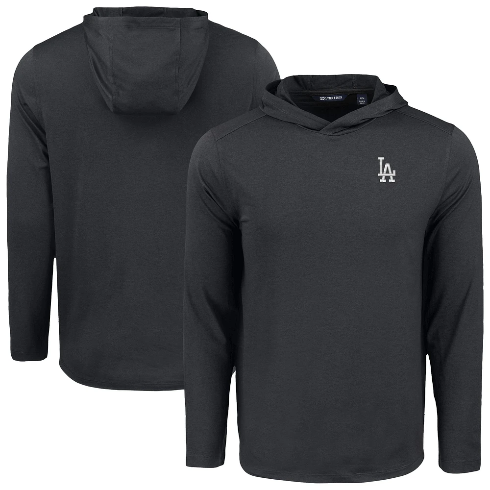 Men's Cutter & Buck Los Angeles Dodgers Coastline Epic Comfort Recycled Eco Hoodie Long Sleeve T-Shirt