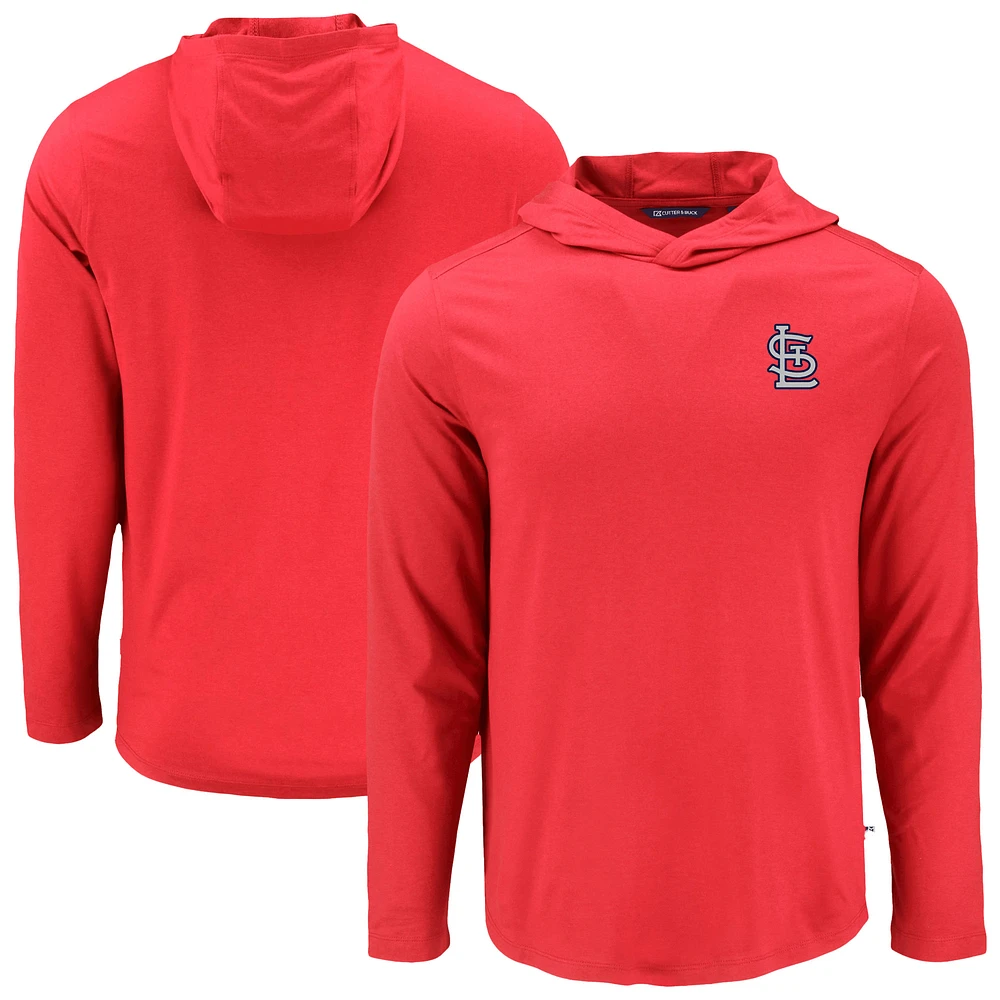 Men's Cutter & Buck St. Louis Cardinals Coastline Epic Comfort Recycled Eco Hoodie Long Sleeve T-Shirt