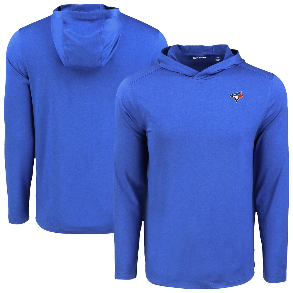 Men's Cutter & Buck Royal Toronto Blue Jays Coastline Epic Comfort Recycled Eco Hoodie Long Sleeve T-Shirt
