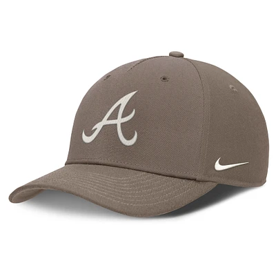 Men's Nike Brown Atlanta Braves Rise Performance Adjustable Hat