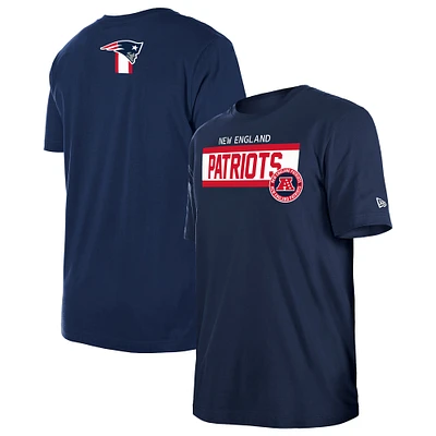 Men's New Era Navy England Patriots 3rd Down High Density Print T-Shirt
