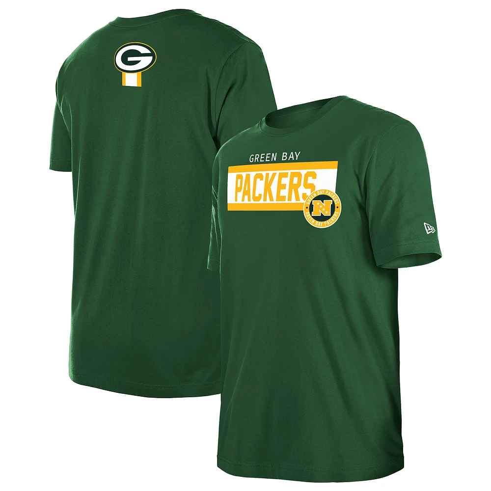 Men's New Era Green Bay Packers 3rd Down High Density Print T-Shirt