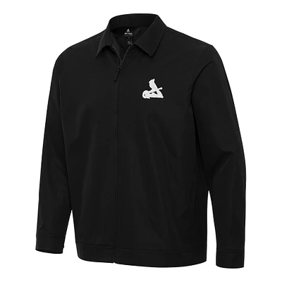 Men's Antigua Black St. Louis Cardinals Pivot Full-Zip Jacket